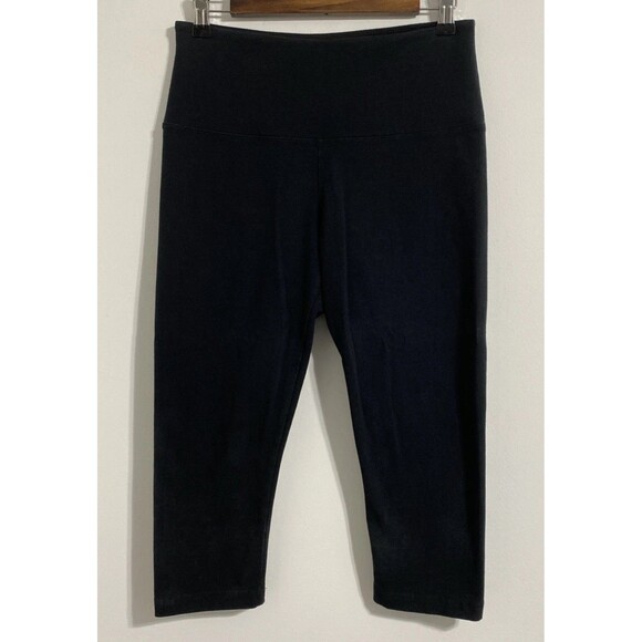 Lysse Pants - Lysse Leggings Women's M 8 10 Black Cropped Pull On Cotton Blend Stretch 1215